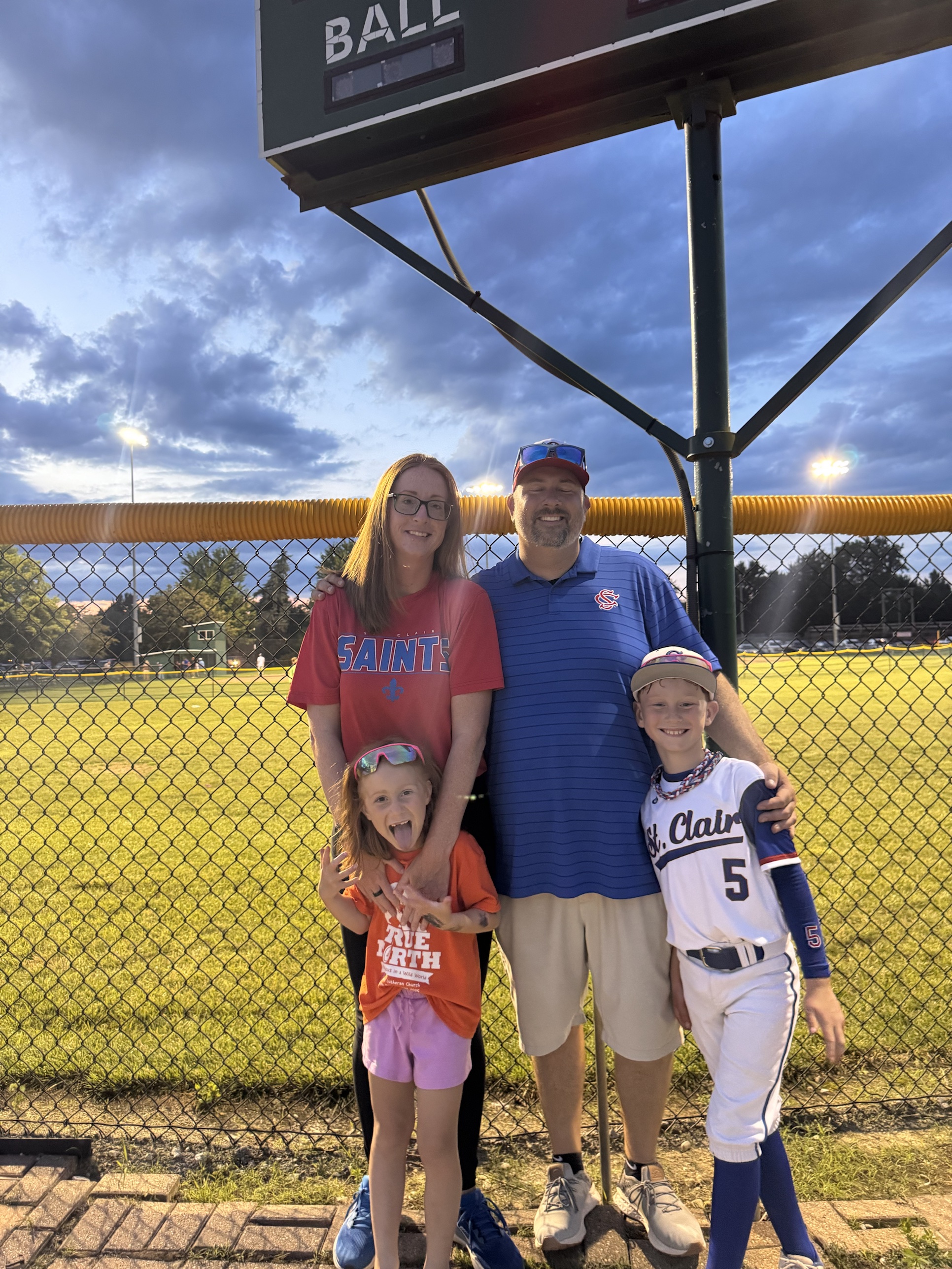 Matt Karas with his family